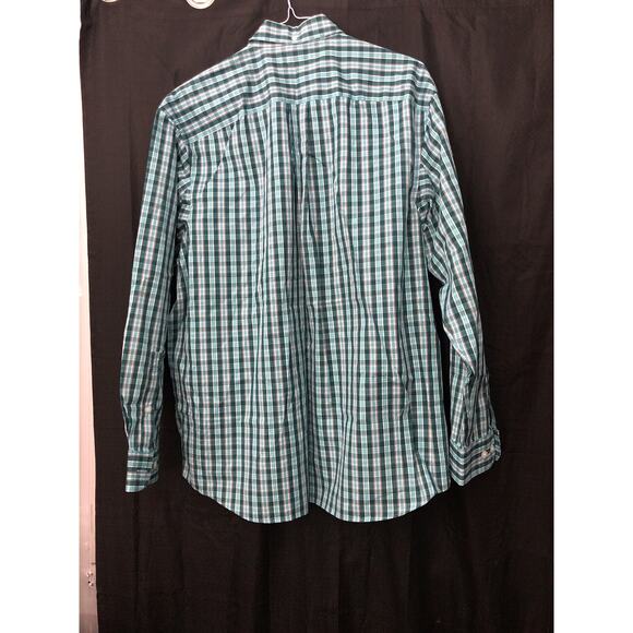 Duluth Trading Men’s X-Large Button Down Oxford Wrinkle Fighter Green Plaid - Picture 6 of 6
